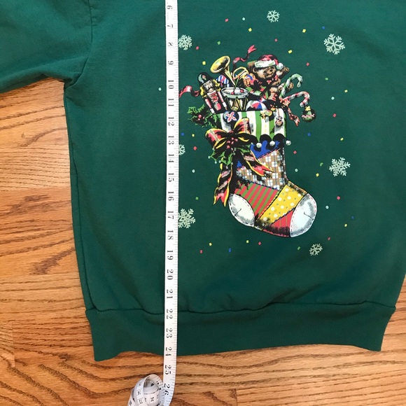 Vintage Basic Editions Christmas Sweatshirt size S - Picture 10 of 11